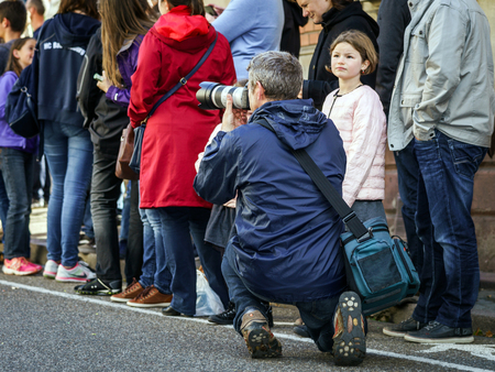 Editorial, 02nd October 2016: Barr, France: Carnival and parade throught the streets. Fancy-dress harvest holiday and festival. Editorial, 02nd October 2016: Barr, France: Carnival and parade throught the streets. Fancy-dress harvest holiday and festival.
