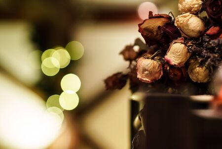 Indoor Christmas home decoration, ambiance nad atmosphereの写真素材