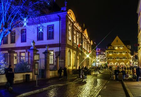 Editorial: 22nd December 2016: Colmar, France. Christmas highlighting in the streets.のeditorial素材