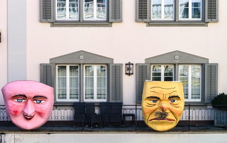 Classic city architecture of Switzerland street view, touristic conceptのeditorial素材