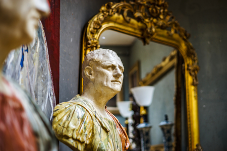 Decorative interior sculpture in antique shop, Bruxelles, Belgiumの写真素材