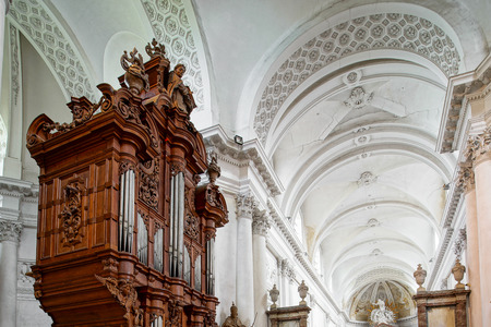 Beautiful interior view of abbey church in Floreffe, Belgiumのeditorial素材