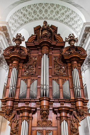 Beautiful interior view of abbey church in Floreffe, Belgiumのeditorial素材