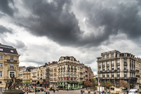 Editorial: 16th April 2017: Brussels, Belgium. Old architecture of the capital.のeditorial素材