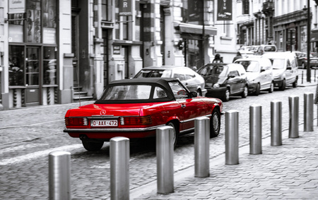 Editorial: 16th April 2017: Brussels, Belgium. Old architecture of the capital.のeditorial素材