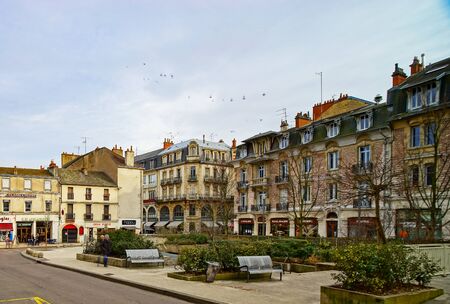 Editorial: 9th March 2018: Dijon, France. Street view, sunny day, city center