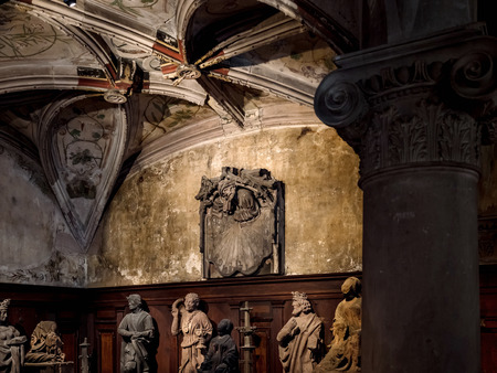 Monument to Marshall Maurice of Saxony in the Saint Thomas church, Strasbourg, Franceのeditorial素材