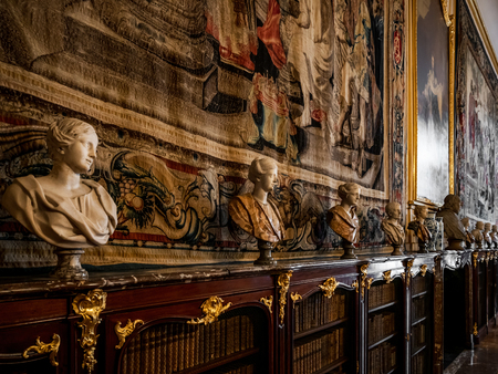 Beautiful luxury interior of Rohan palace in Strasbourg, royal museum , Franceのeditorial素材