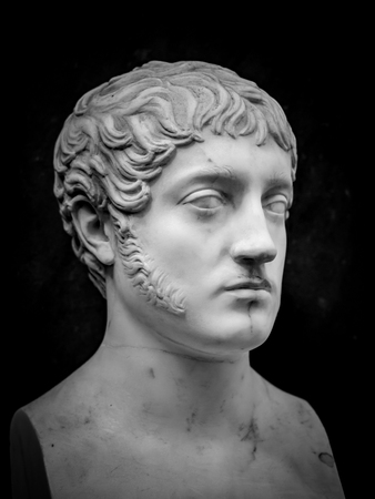Ancient bust in the Church Saint Thomas, Strasbourg, Franceのeditorial素材