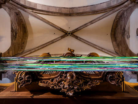 Pipe organ of Zolbermann in the Church Saint Thomas, Strasbourg, Franceのeditorial素材