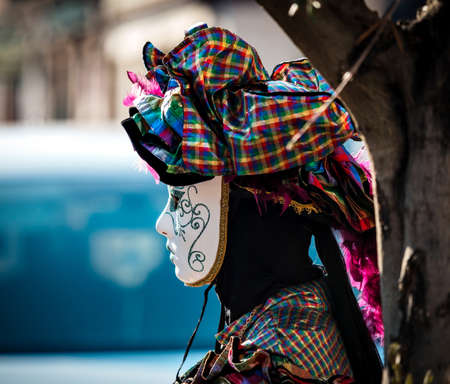Editorial, 5th March 2022: Rosheim, France: Venetian Carnival - most beautiful masks photographed...