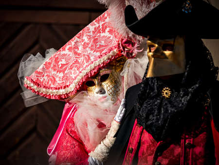 Editorial, 5th March 2022: Rosheim, France: Venetian Carnival - most beautiful masks photographed while walking in the streetのeditorial素材