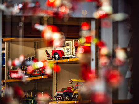 Christmas decorations in the streets of Strasbourg, the capital of Christmas. Christmas market. France.の写真素材