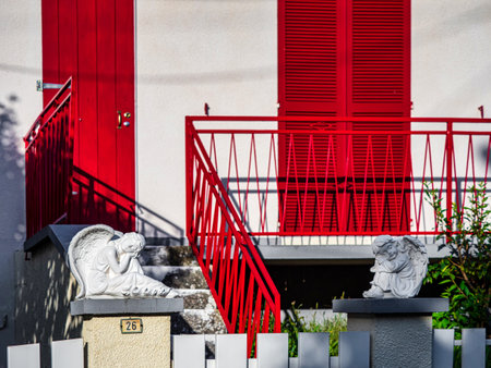 Margny-les-Compiegne is a beautiful town in France. Medieval town, old gothic cathedrals. Historical monuments.の写真素材