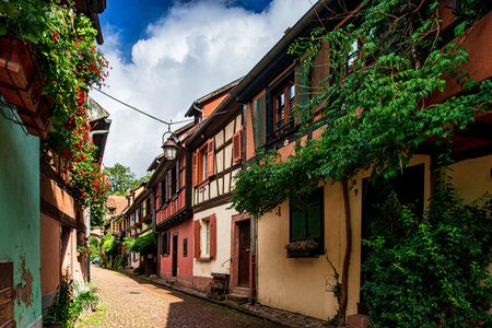 The beautiful old town of Kaysersberg in Alsace. One of the most beautiful villages in Franceの写真素材