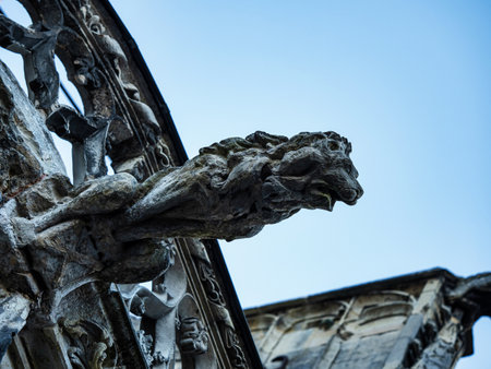 Margny-les-Compiegne is a beautiful town in France. Medieval town, old gothic cathedrals. Historical monuments.の写真素材