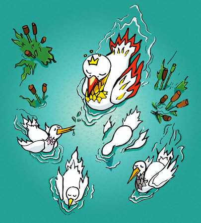 swansのイラスト素材