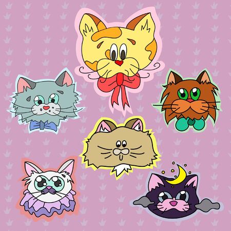 funny catsのイラスト素材