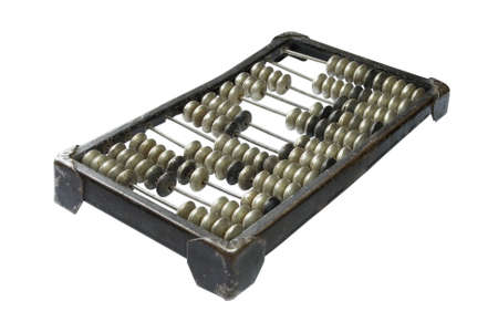 old abacus on a white background