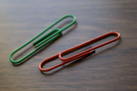 Writing materials: coloured clips background.