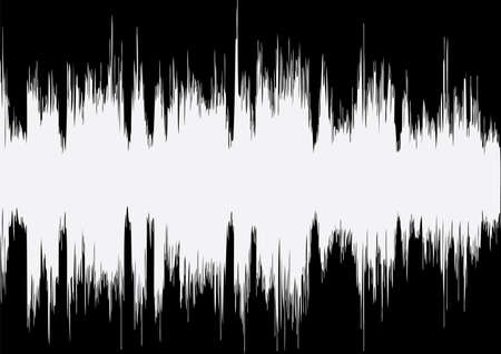 vector music wave on black backgroundのイラスト素材