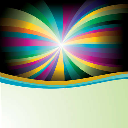 rainbow colorful lines background and place for textのイラスト素材