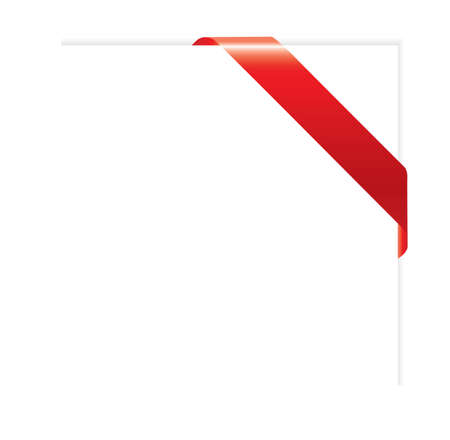 empty red corner ribbon vector illustration for your designのイラスト素材
