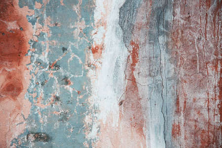 cracked colored cement wall, for your designの写真素材