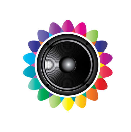 Audio speaker icon - vector illustrationのイラスト素材