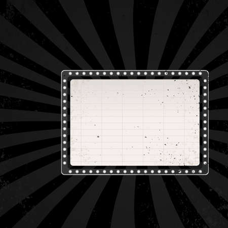 retro cinema sign in dark color  vector illustrationのイラスト素材