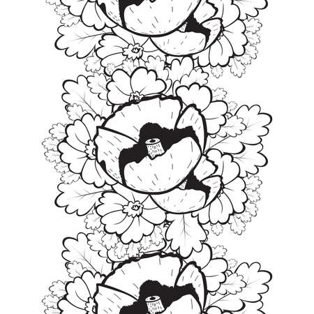 Abstract Seamless pattern with floral background Vector illustrationのイラスト素材