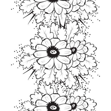 Abstract Beautiful Seamless pattern with floral backgroundのイラスト素材
