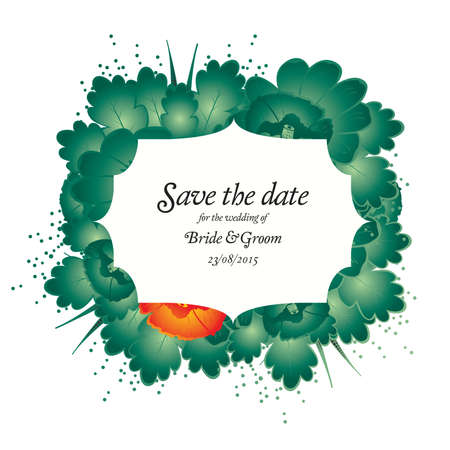 save the date wedding invite card template vector illustrationのイラスト素材