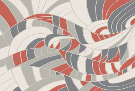 Abstract retro background with waves Vector illustration