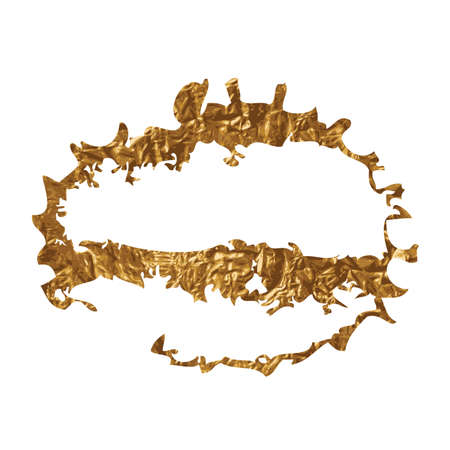 Golden inky grunge splash Vector illustrationのイラスト素材