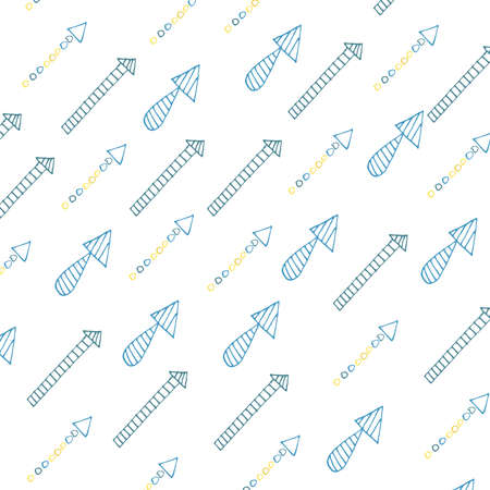 Hand-drawn various arrows on white background. Vector illustrationのイラスト素材