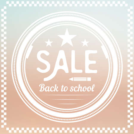 Back to School Label. Sale Design. Vector Illustration.のイラスト素材