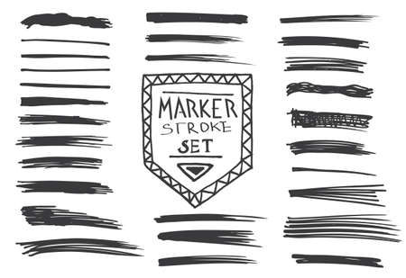 Permanent marker.  Marker stroke. Vector illustrationのイラスト素材