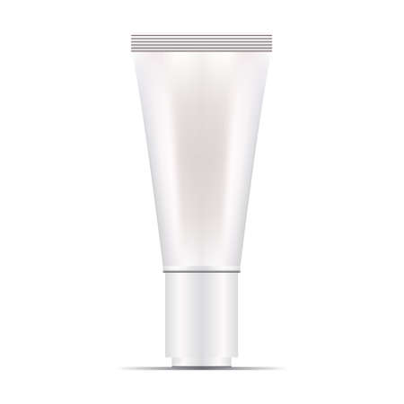 White Cream Bottle Template. Vector Illustration.のイラスト素材