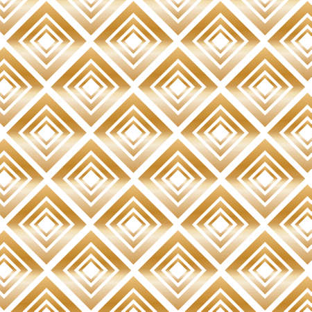 Gold Modern Pattern with Rhombuses. Illustration.のイラスト素材