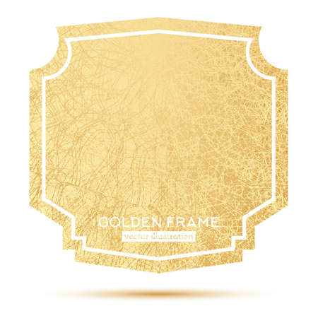 Golden frame with copy space.のイラスト素材