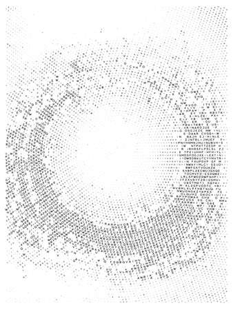 Vintage Abstract Radial Halftone Backgrounds from Letters. Vector Illustration.のイラスト素材
