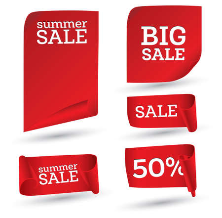 Big Sale Banner Set. Ribbon. Vector Illustration.のイラスト素材