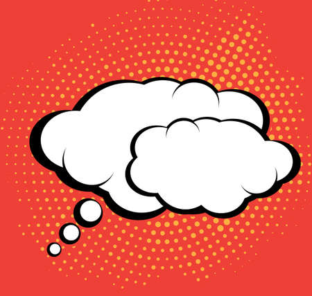 Dialogue Bubble in Pop Art Comics Style with Halftone Texture. Vector Illustration.のイラスト素材