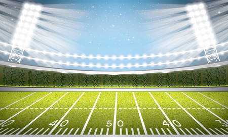 American Football Stadium Arena Vector Illustration.のイラスト素材