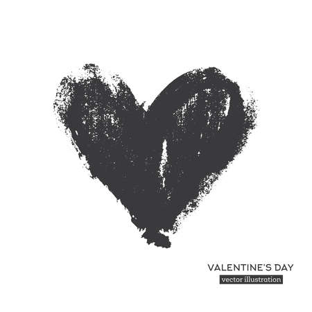 Hand Drawn Calligraphy of Heart. Vector Illustration.のイラスト素材