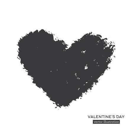 Hand Drawn Calligraphy of Heart. Vector Illustration.のイラスト素材