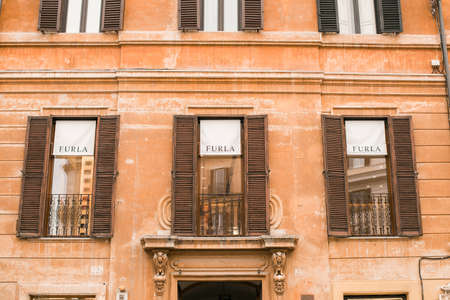 Rome. Italy - March 22, 2017: Exterior View of Furla Store in Rome near Spanish Steps. Furla is an...