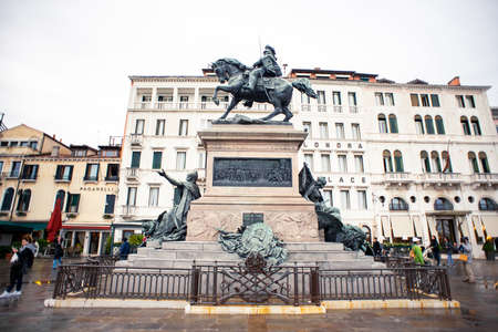 Venice. Italy - May 13, 2019: Equestrian Monument to Victor Emmanuel II (Vittorio Emanuele II) in...