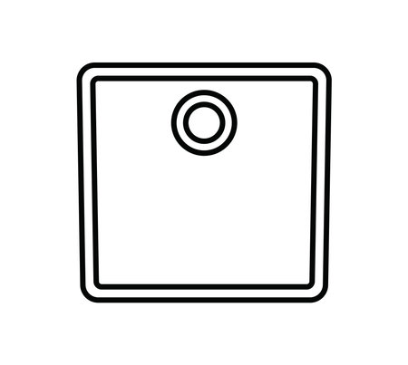 Analog body weight scale icon. Mechanical scale. Vector illustration. Outline object isolated on white background. Icon for web.のイラスト素材